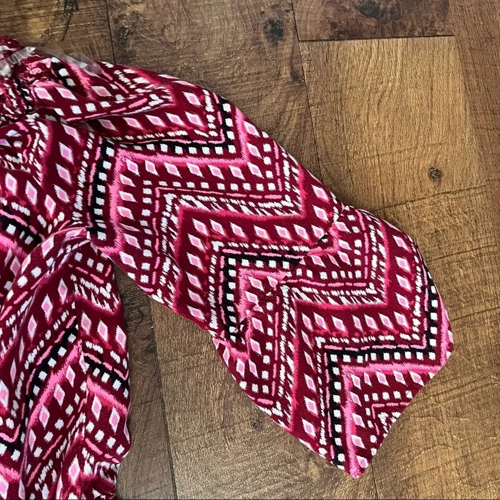 Justice girls Chevron one piece romper Sz 20+plus red pink white black